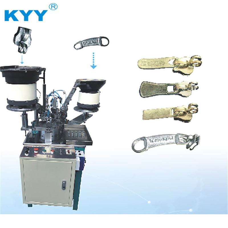 KYY Automatic Nonlock Hole Zipper Slider Puller Making Assembly